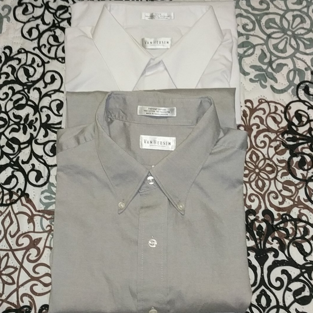 Van Heusen Mens L/S shirts BUNDLE, Size 17, 32/33